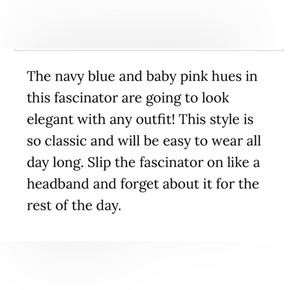 VINEYARD VINES KENTUCKY DERBY FEATHERED FASCINATOR NAUTICAL NAVY RARE FIND main image 5